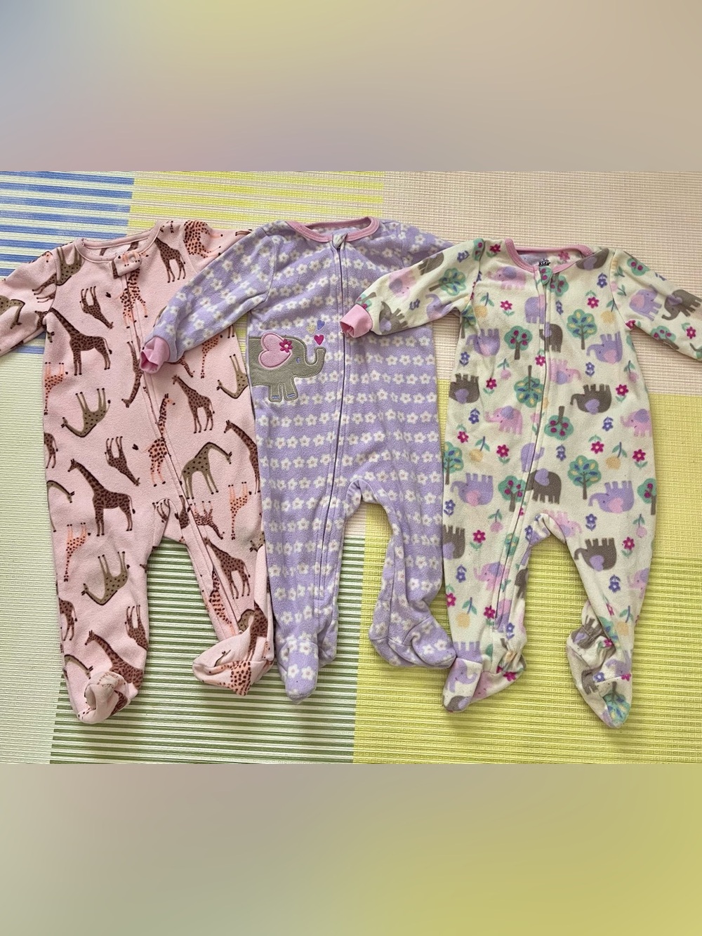 Baby Girl Footed Pajama Bundle 9months